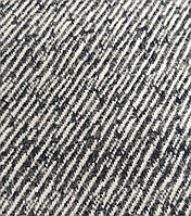 Трикотаж ангорка діагональ меланж колір темно синій з білим