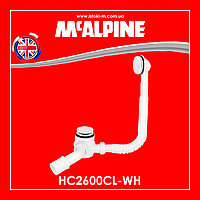 Сифон для ванны / поддона клик-клак с верхней чисткой HC2600CL-WH McAlpine белый