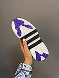 Кросівки чоловічі шкіряні Adidas Niteball Purple White демісезон стильні чорні з білим фіолетовий, фото 7