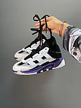 Кросівки чоловічі шкіряні Adidas Niteball Purple White демісезон стильні чорні з білим фіолетовий, фото 8
