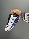 Кросівки чоловічі шкіряні Adidas Niteball Purple White демісезон стильні чорні з білим фіолетовий, фото 9