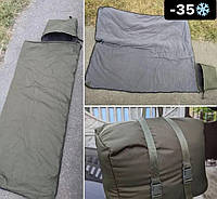 Спальный мешок тактический ВСУ до -35°, Спальник военный зимний хаки, Компактный спальный мешок - одеяло