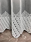 Ціна за 2.3м! Тюль із вишитим низом на основі бамбука. Колір: білий, фото 7