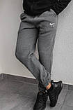 Штани спортивні Nike чоловічі зимові темно-сірі теплі повсякденні на флісі молодіжна Туреччина, фото 2