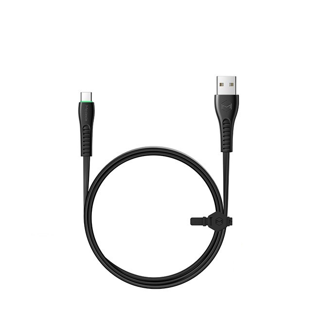 Кабель зарядний Mcdodo USB to USB-C Flying Fish Series зі світлодіодною підсвіткою 1.2 м Black (CA-643)