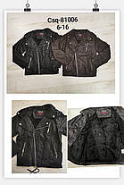 Куртки з екошкіри на хутрі для хлопчиків оптом, розміри 6-16 років, Seagull, арт. CSQ-81006