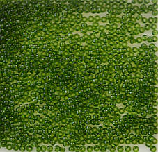 Бісер Miyuki Round Rocailles 10/0 колір - прозорий травяний темний