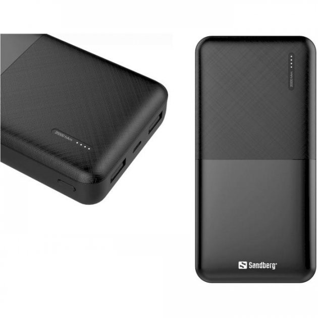 Портативная батарея Power Bank Sandberg Saver 20000 mAh Black (320-42) - фото 2 - id-p1691327543