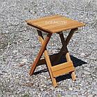 Розкладний дерев'яний столик зі стільцями 6 шт. для пікніка (72х120) Комплект садових складаних меблів, фото 5