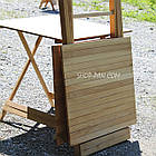 Розкладний дерев'яний столик зі стільцями 6 шт. для пікніка (72х120) Комплект садових складаних меблів, фото 9
