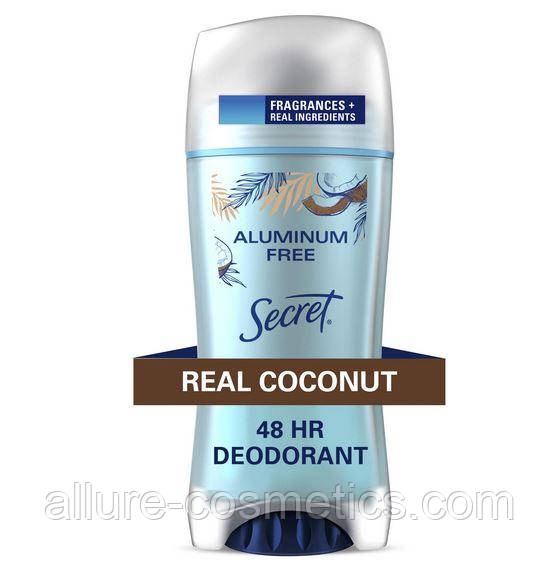 Твердий дезодорант БЕЗ АЛЮМІНІЮ Кокос Secret Aluminum Free Deodorant Coconut