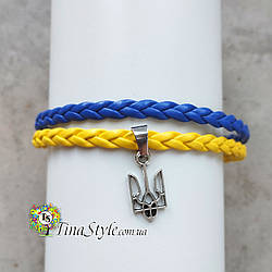 Патріотичний синьо-жовтий браслет герб України тризуб тризуб Україна
