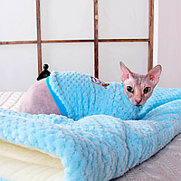 Дом - нора мешок (лежанка) для котов и собак Style Pets (MM/ Frida - Blue ) размер XL 60 см на 75 см