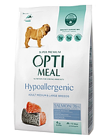 Optimeal Гипоаллергенный сухой корм для взрослых собак средних и крупных пород - лосось 4 кг