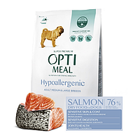 Optimeal Гипоаллергенный сухой корм для взрослых собак средних и крупных пород - лосось 12 кг