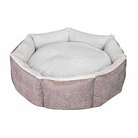 Лежак для собак і котів CUPCAKE ,круглий (сірий) 80 см 25кг L