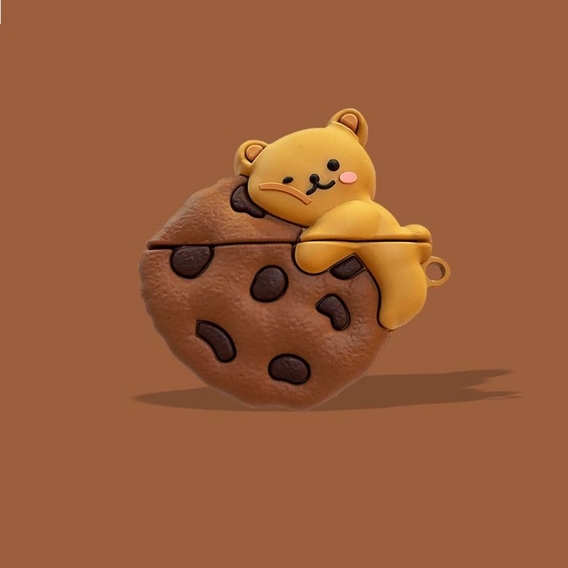 Силіконовий чохол Alitek для навушників Apple AirPods Pro Ведмідь + карабін, фото 1