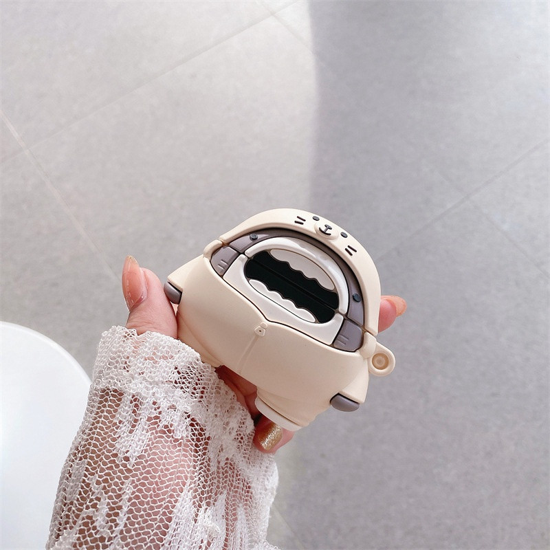 Силіконовий чохол Alitek для навушників Apple AirPods Pro Акула в світері + карабін