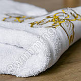 Крижма (крижма) махровий рушник на хрестини 140*70 см з золотою вишивкою, фото 2