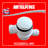 Сифон для ванни / піддона клік-клак з верхнім чищенням HC2600CL-WH McAlpine білий, фото 3