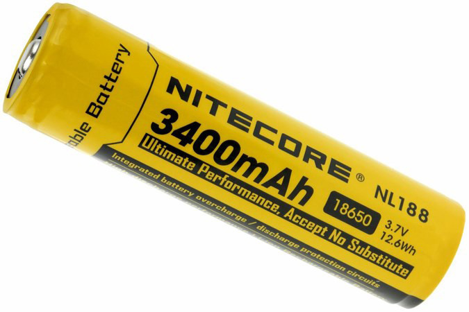 Акумулятор NiteCore 18650 Li-ion PCB 3400 mAh