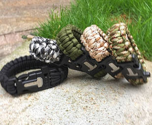 Браслет виживання з паракорду BTB af / 001 KS Khaki