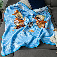 Дитячий теплий подвійний двобічний плед рукавиця ковдра чудова якість 100х130 см Бежевий