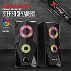 Колонки компьютерные XTRIKE ME RGB Backlight SK-501, черные, фото 5