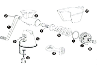 Ручка (№1) для Lexen Healthy Juicer Manual