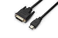 Кабель Prologix Premium HDMI - DVI (M/M), Single Link, 18+1, 3 м, Black (PR-HDMI-DVI-P-01-30-3m)