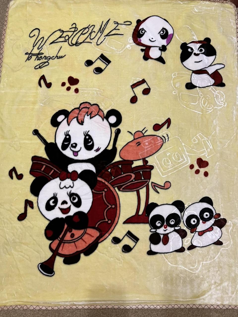 Дитячий теплий подвійний двосторонній плед рукавичка ковдру відмінну якість 100х130 см Жовтий, фото 1