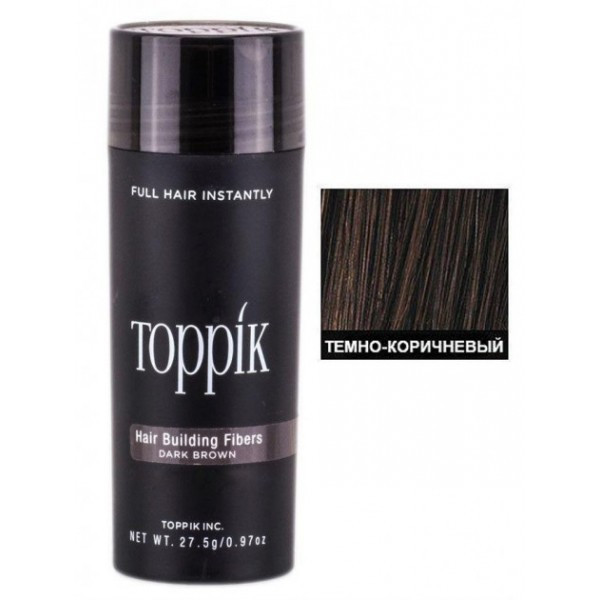 Загусник для волосся Toppik Hair Building Fibers dark brown, фото 1