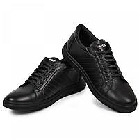 Размер 47 - стелька 31,5 сантиметра Комфортные демисезонные мужские кожаные туфли, черные Maxus 203