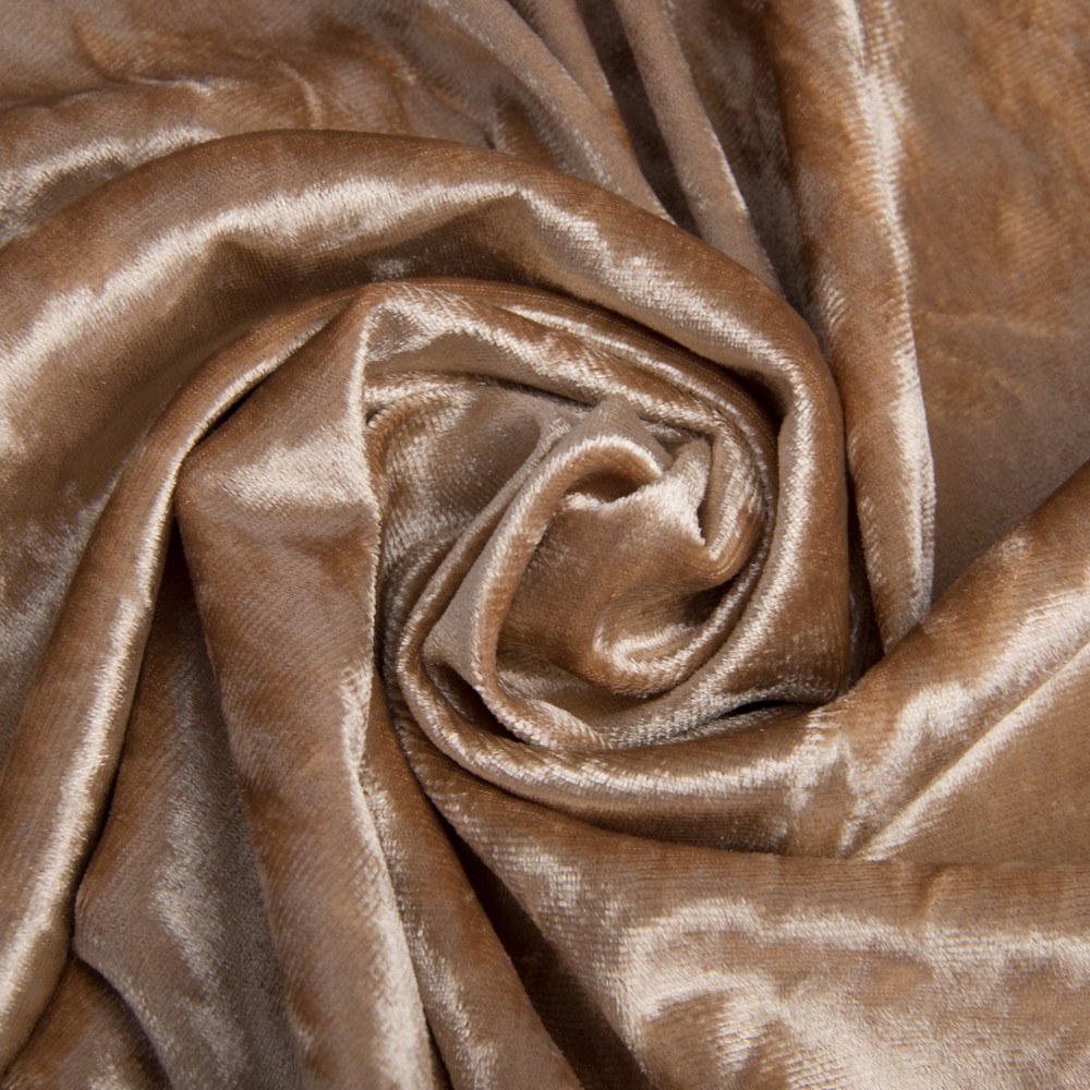 Тканина оксамит Li т/синій V-02 крем