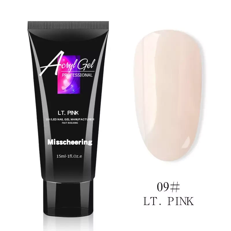 Полигель (акригель) AcrylGel Professional №09, LIGHT PINK, 15 мл**