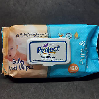 Дитячі вологі серветки "Perfect" 120 шт Туреччина