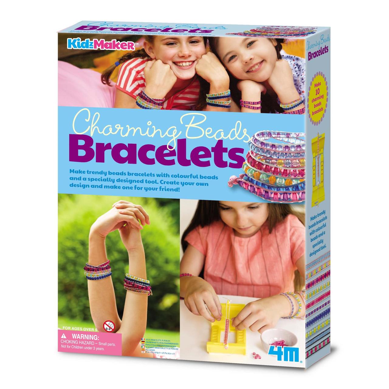 Набір для браслетів з намистин 4M  дитяча творчість для рукоділля створення прикрас своїми руками для дівчаток