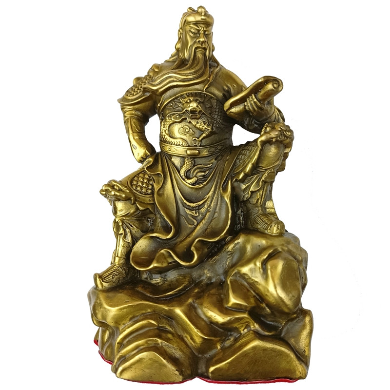 Статуетка Гуан-ді з трактатом мудрості «Цзо-чжуань» 14,5х10х6 см бронза (C4748), фото 1