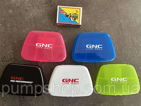 Кишенькова таблетниця GNC Pocket Pack 5 відсіків (різні кольори), фото 2
