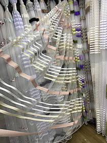 Тюль фатинова 2,8 біла, крем, фіолетова, чорна, коричнева, молоко