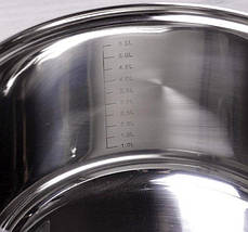 Каструля з пароваркою Kamille Springfield 6.5 л Ø24 см індукційна зі скляною кришкою (KM-4514S), фото 3