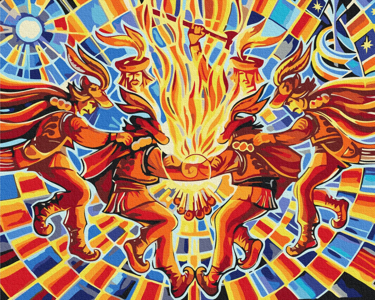 Картина за номерами український мотив Танець Аркан©Олег Лобурак Патріотична BrushMe BS53314, фото 1