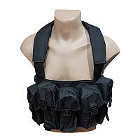 РПС, Chest Rig (ліфчик) для АК, чорний, 600d оксфорд, UA