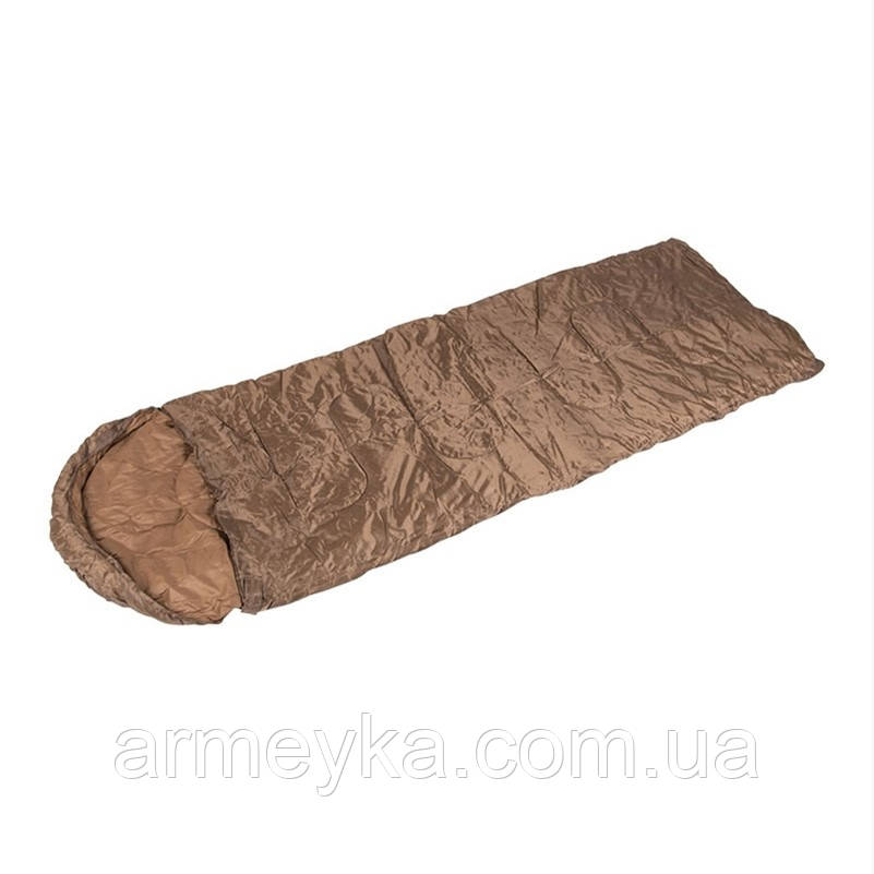 Спальный мешок, летний ( t +10; +20), в чехле, койот, нейлон, Mil-Tec Германия - фото 1 - id-p1691631563
