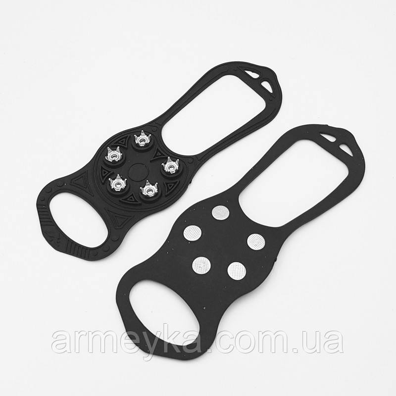 Ледоступы, ледоступы anti slip ice snow grips ii (23х7,5 см). черный резина 444544 китай, черный, резина, PRC - фото 1 - id-p1691656475