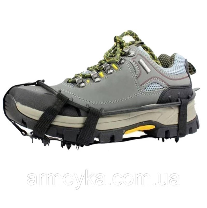 Ледоступы, ледоступы crampons anti-skid shoe cover черный комбинированный 444545 китай m (34-39)(р), черный, - фото 3 - id-p1691656477