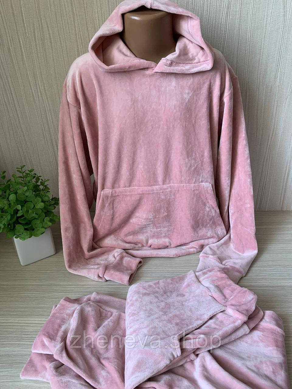 Дитячий стильний велюровий спортивний костюм, розмір 128-146, фото 1