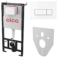 Инсталляция для унитаза ALCAPLAST AM101/1120-4:1 UA M570-0001 с кнопкой белая 153303