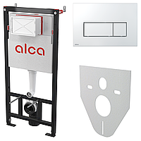 Инсталляция для унитаза ALCAPLAST AM101/1120-4:1 UA M571-0001 с кнопкой хром 153304