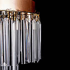 Скляна люстра на 5 ламп з вбудованим LED підсвічуванням на пульті управління PM-E2803/5+4/FG/LED, фото 2